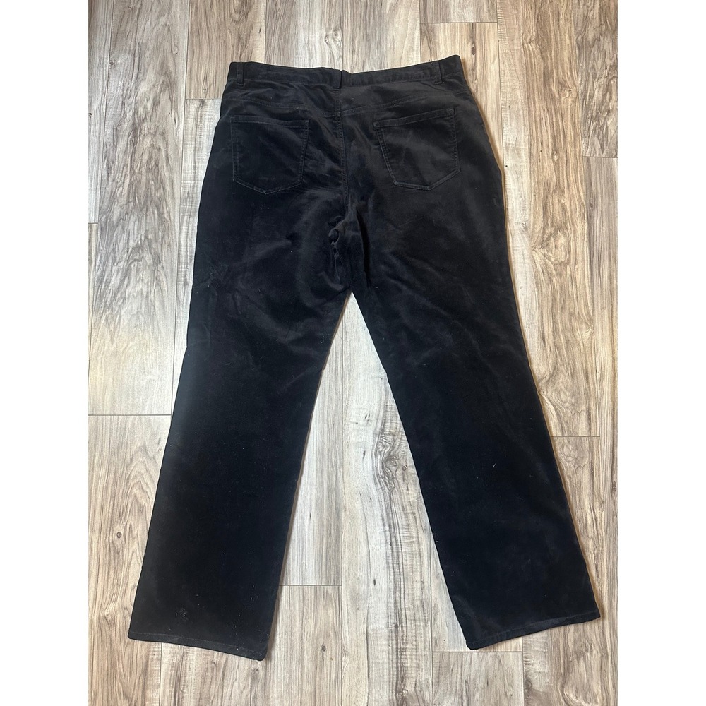 Talbots Women's Black Velvet Signature Bootcut Pants Size 16 - Picture 2 of 5